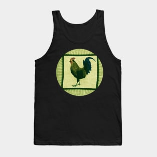 Little Red Rooster Green Tank Top